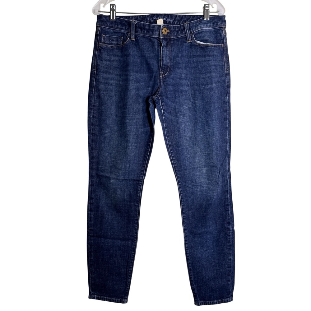 Banana Republic Skinny Jeans Blue Denim Mid Rise Stretch‎ Size 30 Long 30L
